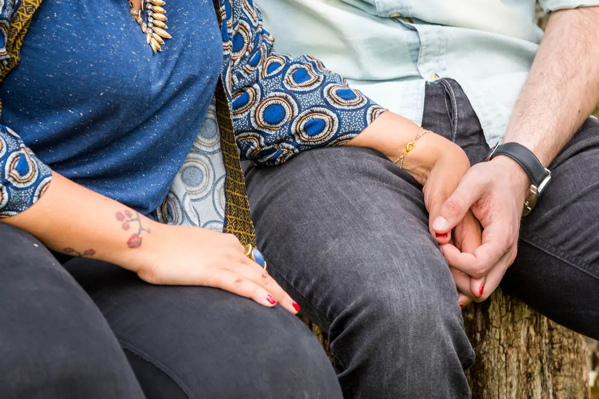 Portrait des amoureux avant le mariage