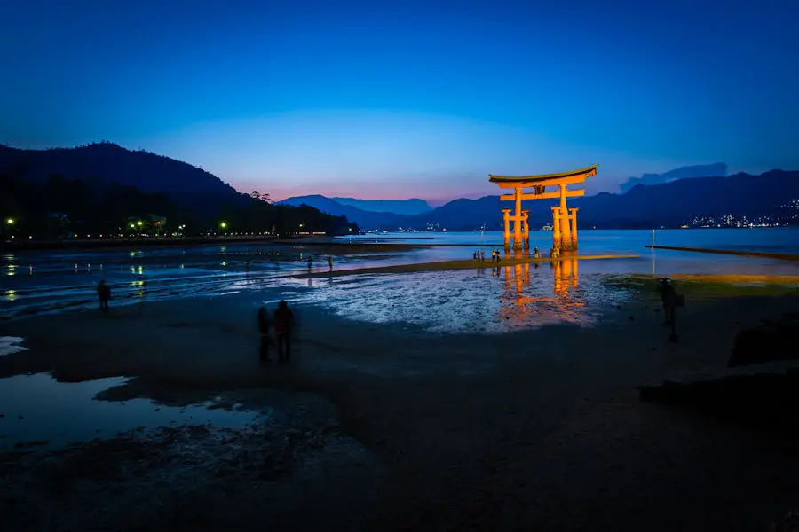 Grand torii O-torii à Miyajima, Japon