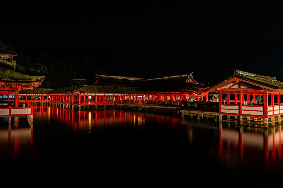 Sanctuaire Itsukushima-jinja sur l'île de Miyajima, Japon